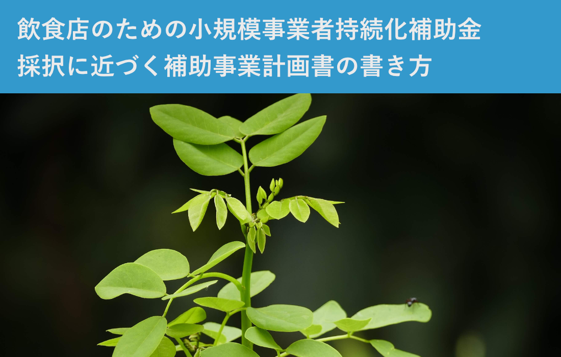 飲食店のための小規模事業者持続化補助金　補助事業計画書の書き方