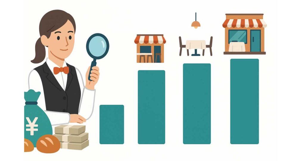 自己資金の金額別の創業融資限度額と具体的な出店プランの一覧表